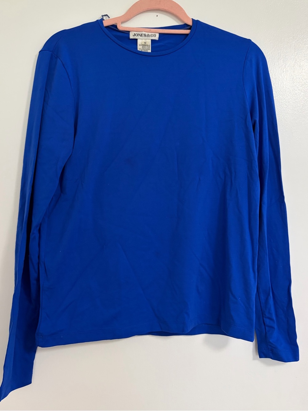 Jones New York Long Sleeve Crewneck Top - Royal Blue
